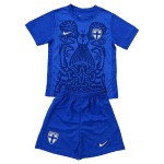 Günstige Fußballtrikots Finnland Kinder Heimtrikot 2025 Kurzarm